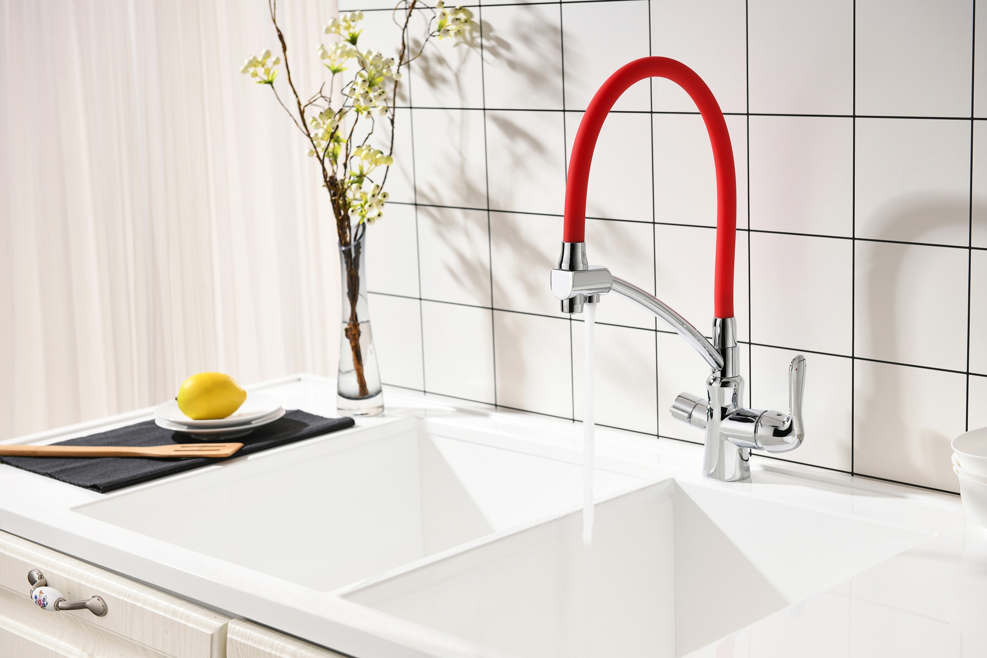 Смеситель для кухни Lemark Comfort LM3070C-Red  