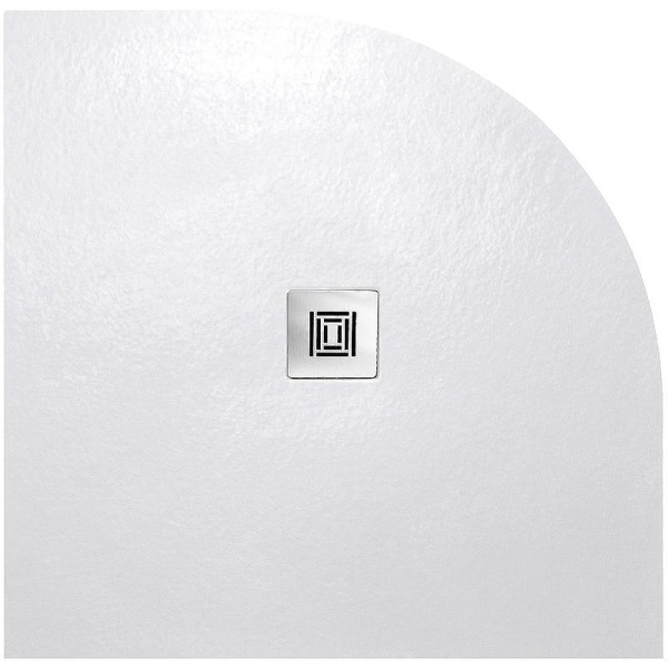 Душевой поддон низкий StaroHome Stpool Lite 1237477 четверть круга литьевой мрамор 80x80 белый сифон приобретается отдельно