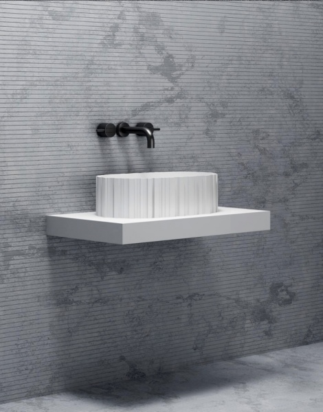 Раковина  овальная Abber STEIN AS2655 искусственный камень цвет белый матовый