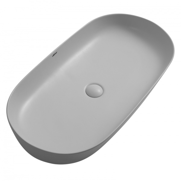 Раковина  овальная Abber Bequem AC2110MLG фаянс цвет светло-серый матовый
