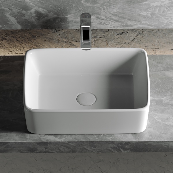 Раковина накладная прямоугольная Ceramica Nova Element CN6037 фарфор цвет белый