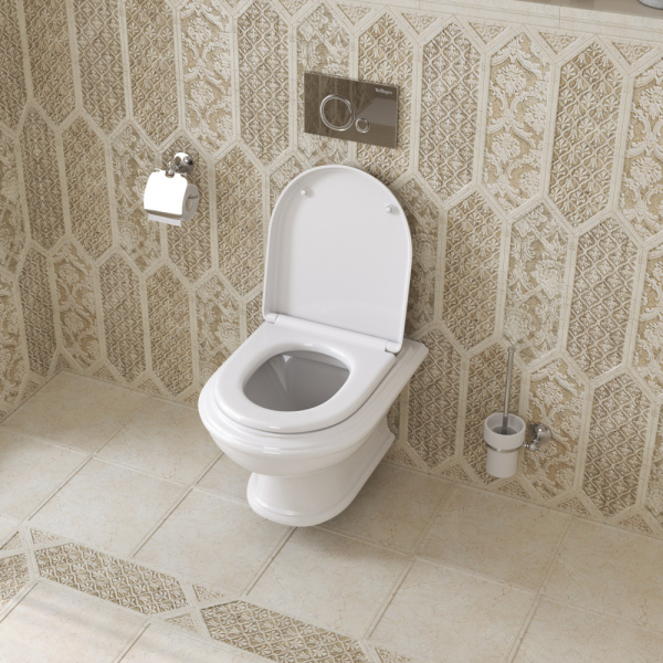 Унитаз подвесной Cezares King palace CZR-163-TH Rimless фаянс белый