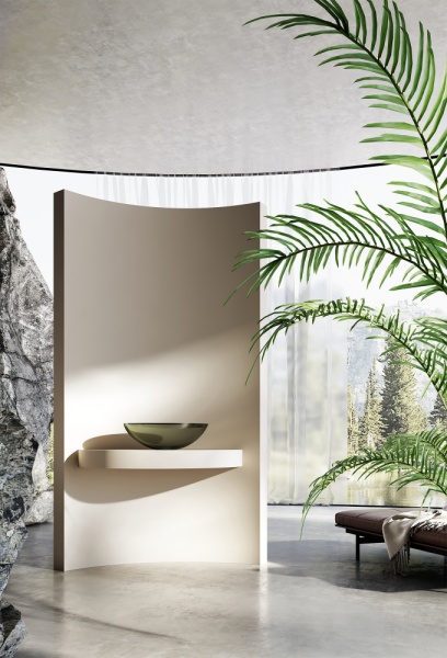 Раковина  овальная Abber Kristall AT2802Vesuvian полиэфирная смола цвет оливковый