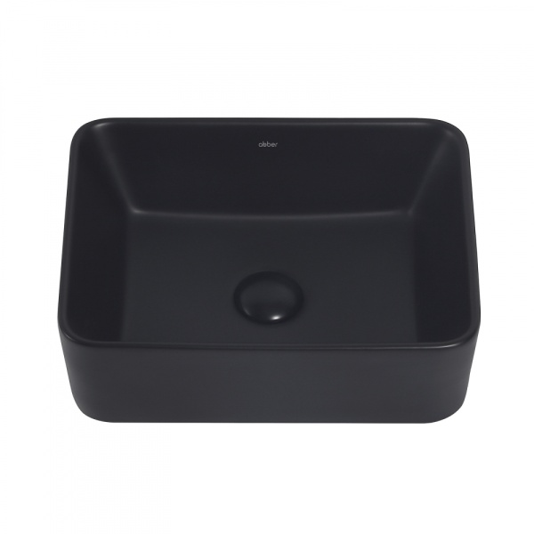 Раковина  прямоугольная Abber Rechteck AC2213MB фаянс цвет черный матовый