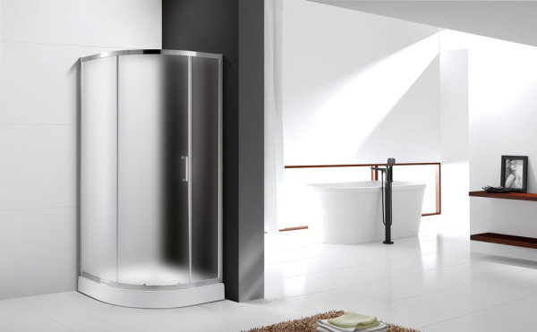 Душевой угол Cezares Molveno MOLVENO-R-1-90-P-Cr четверть круга  стекла , профиль 