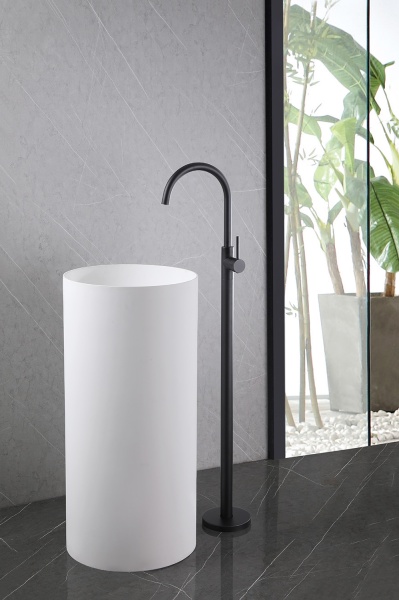 Смеситель для раковины Abber Wasser Kreis AF8141B черный матовый