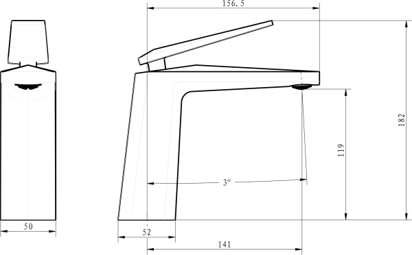 Смеситель для раковины Boheme Venturo 371-SGM Shine Gun Metall