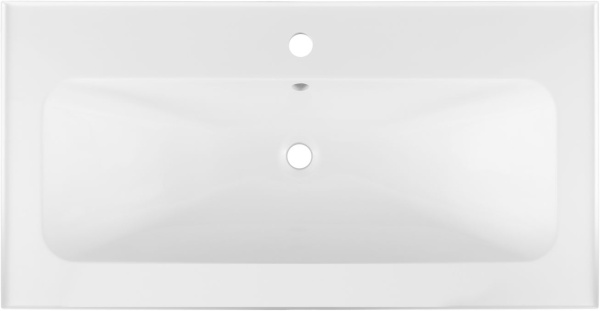 Раковина мебельная прямоугольная Aquanet Арт 00318928 литьевой мрамор цвет белый