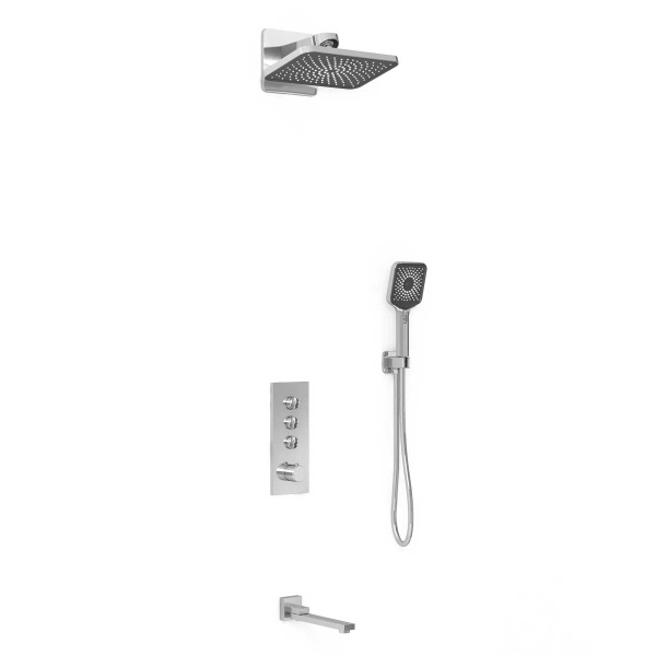 Душевая система со смесителем Vincea  VSFW-433TI4CH монтаж встраиваемая в стену с термостатом хром