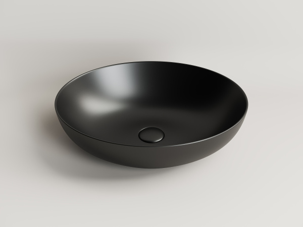 Раковина накладная овальная Ceramica Nova Element CN6017MB фарфор цвет черный матовый