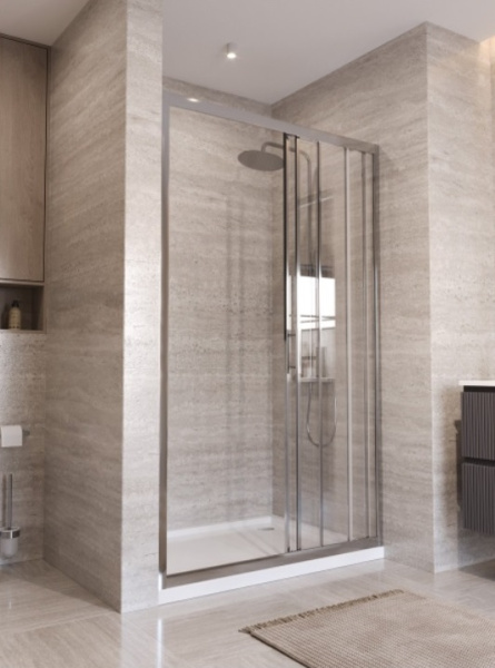 Душевая дверь BelBagno Uno UNO-195-BF-3-120-C-IN 120 см стекла прозрачные, профиль сатин