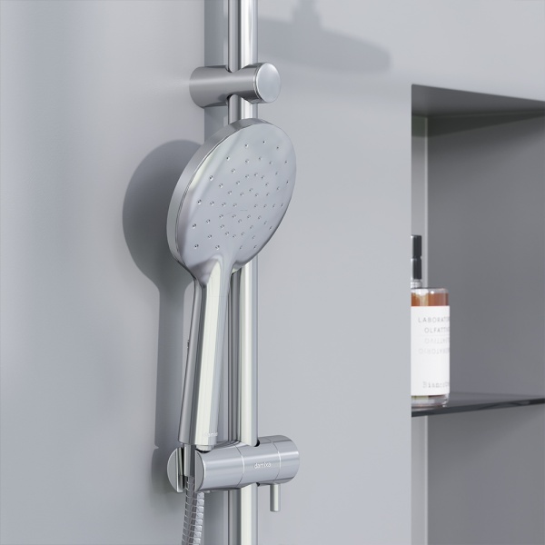 Душевая система со смесителем Damixa Jupiter 977770000 монтаж настенная без термостата хром