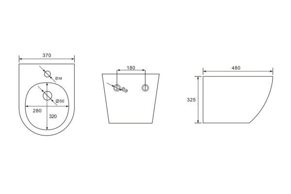 Биде подвесное Abber Bequem AC1150