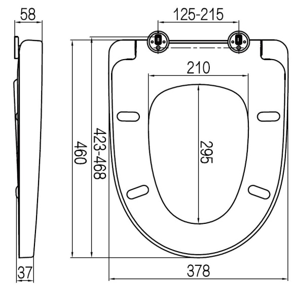 Крышка-сиденье Am.Pm Awe C117852WH цвет белый