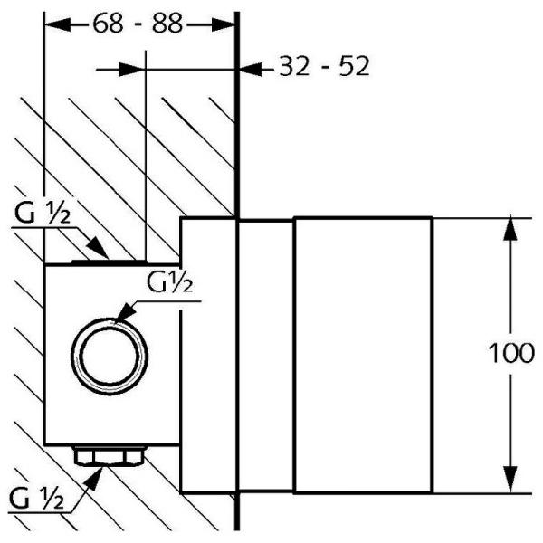 Душевая система со смесителем Kludi Bozz 386340576 монтаж встраиваемый в стену без термостата хром