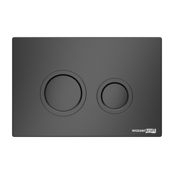 Кнопка смыва Wasserkraft Aller MB01 черный матовый пластик