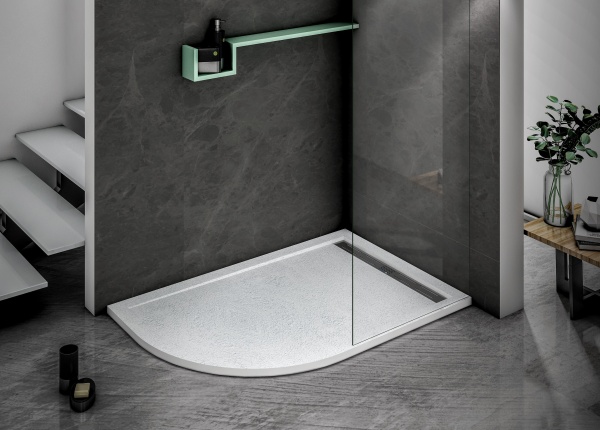 Душевой поддон низкий Cezares Tray TRAY-AS-RH-120/90-550-30-W-R прямоугольная-асимметричная   белый