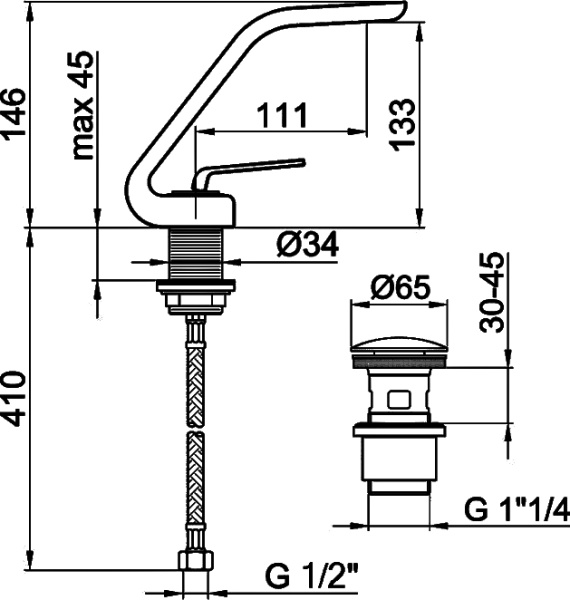 Смеситель для раковины Webert Wolo WO830102015 хром