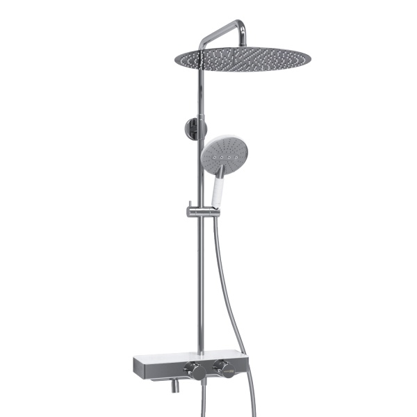 Душевая система со смесителем Wasserkraft  A113.117.059.CH Thermo монтаж настенная с термостатом хром
