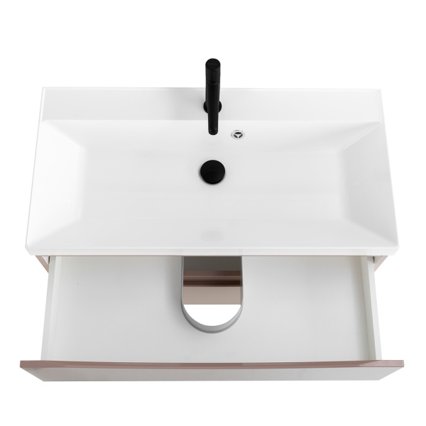 Тумба под раковину подвесная BelBagno Marino MARINO-900-2C-SO-CL-P 90 см  2 ящика цвет Capucino Lucido 