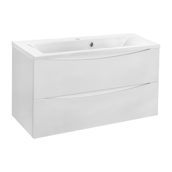 Тумба  подвесная Vincea Mia VMC-2MA900GW 90 см  2 ящика цвет G.White 