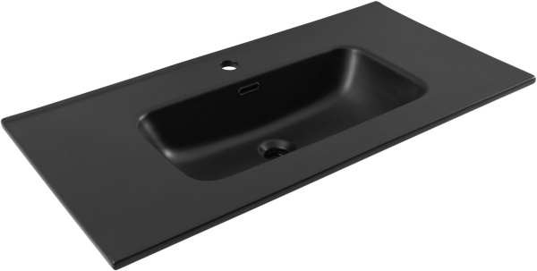 Раковина мебельная прямоугольная Aquanet Flat 00329256 керамика цвет черный матовый