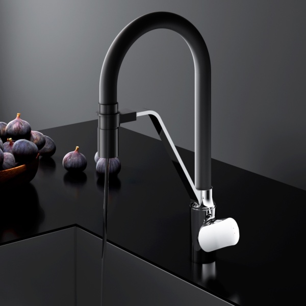 Смеситель для кухни Am.Pm Like F8007802 без подключения к фильтру хром/черный