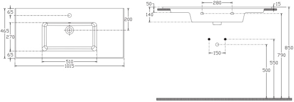Раковина мебельная прямоугольная Allen Brau Fantasy 4.11014.20 керамика цвет белый