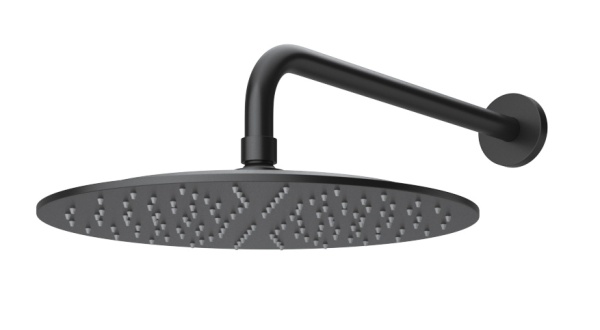 Душевая система со смесителем Cezares Leaf LEAF-DSIP-30-L-NOP монтаж встраиваемая  в стену без термостата черный матовый