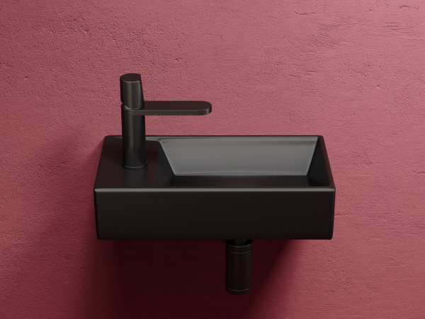 Раковина подвесная прямоугольная Ceramica Nova Element CN6051RMB фарфор цвет черный матовый