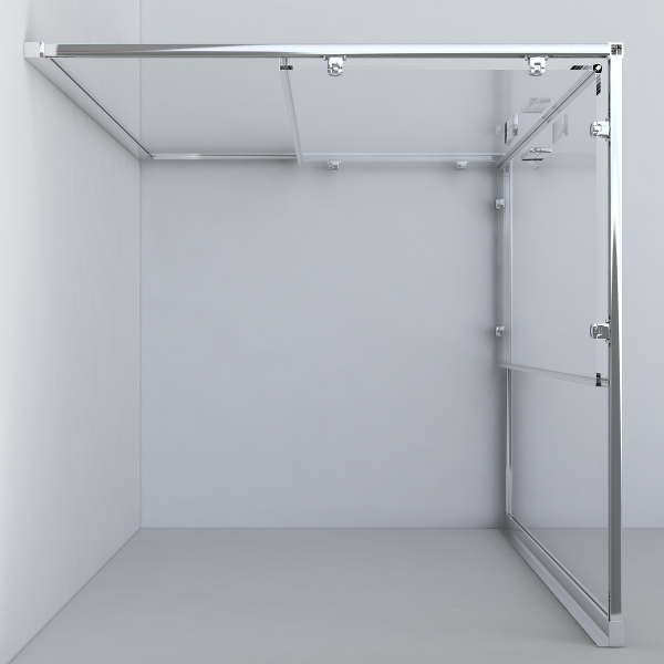 Душевой угол  Garda VSS-1G1011CH 110x100 стекла матовые, профиль хром