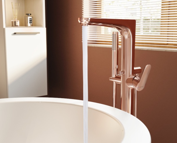 Смеситель для ванны или душа VitrA Root Round A4274126EXP напольный 
без термостата медь