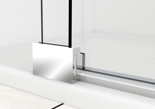 Душевая дверь Vincea Extra VDP-1E9010CGB 90/100 см стекла тонированные, профиль черный