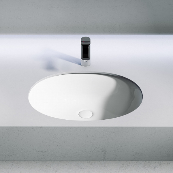 Раковина встраиваемая снизу овальная Ceramica Nova Element CN6076 фарфор цвет белый