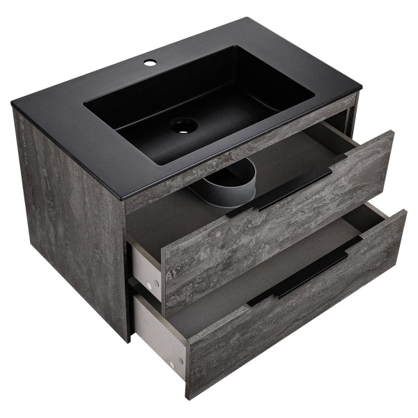 Тумба  подвесная Vincea Chiara 2D VMC-2C2800GS 80 см  2 ящика цвет G.Stone 