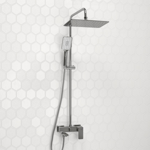 Душевая система со смесителем Wasserkraft  A177.069.126.010.CH монтаж настенная без термостата хром