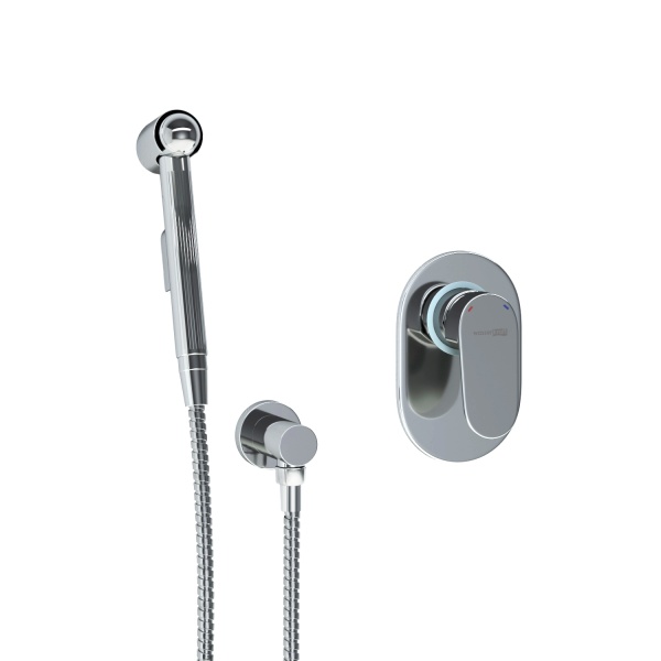 Гигиенический душ Wasserkraft Donau A15356 встраиваемый в стену хром