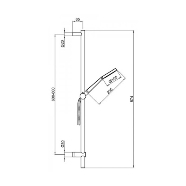 Душевой гарнитур Webert Shower Set AC0929015 хром 