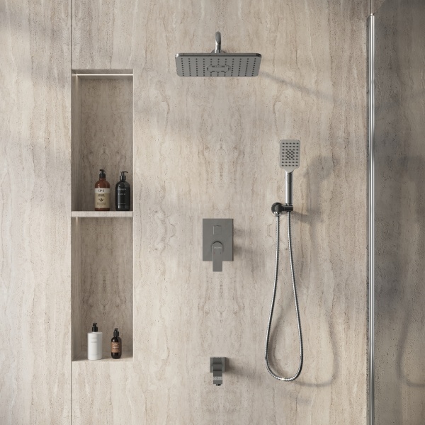 Душевая система со смесителем Grossman Classic 501.K35.04.100 монтаж встраиваемая  в стену без термостата хром