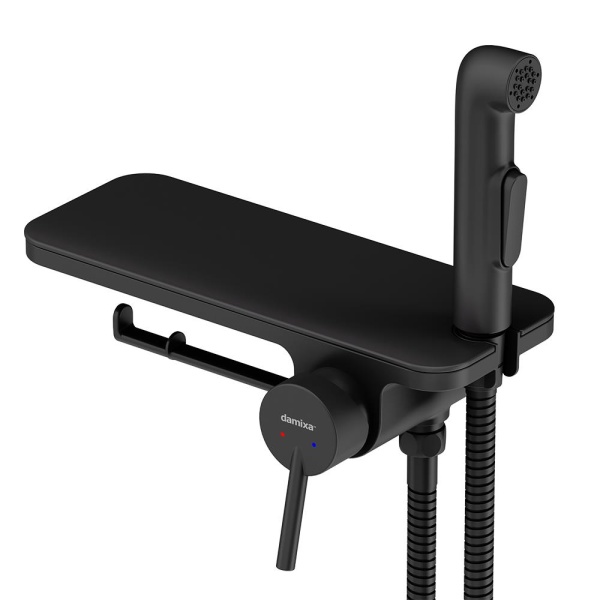Гигиенический душ Damixa Jupiter 773500301 встраиваемый в стену черный матовый