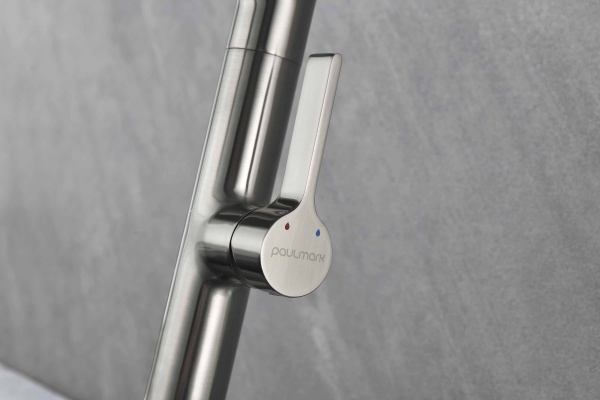 Смеситель для кухни Paulmark Barrel Ba214029-BS без подключения к фильтру нержавеющая сталь