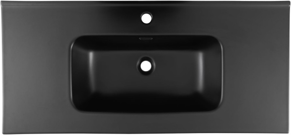 Раковина мебельная прямоугольная Aquanet Flat 00329257 керамика цвет черный матовый