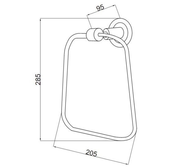 Полотенцедержатель-кольцо Boheme Murano 10905-W-G настенный Gold