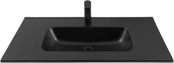 Раковина мебельная прямоугольная Aquanet Flat 00329256 керамика цвет черный матовый