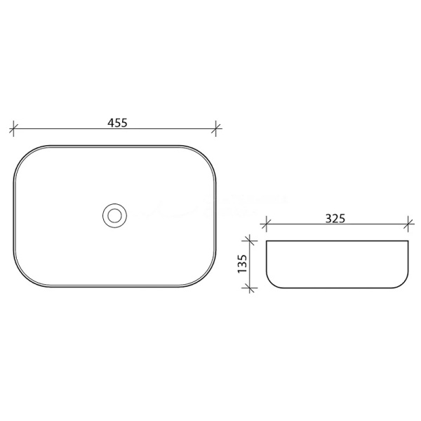 Раковина  прямоугольная Esbano MARTEL-S ESRNMARTSMB фаянс цвет черный матовый