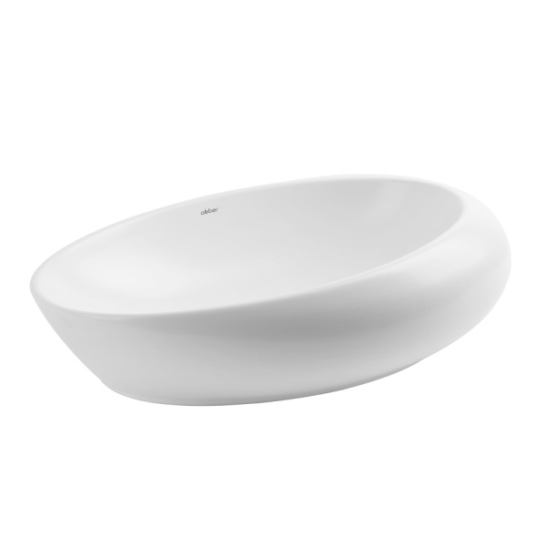 Раковина накладная овальная Abber Bequem AC2107MW фаянс цвет белый матовый