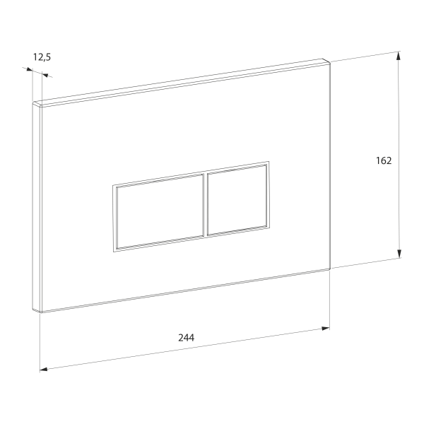 Кнопка смыва механическая D&amp;K Rhein DB1499001 цвет хром