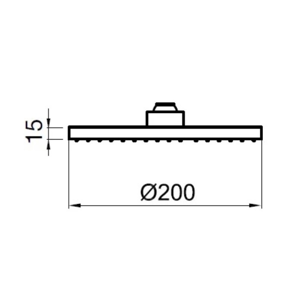 Верхний душ Webert  AC1024015PVC хром 