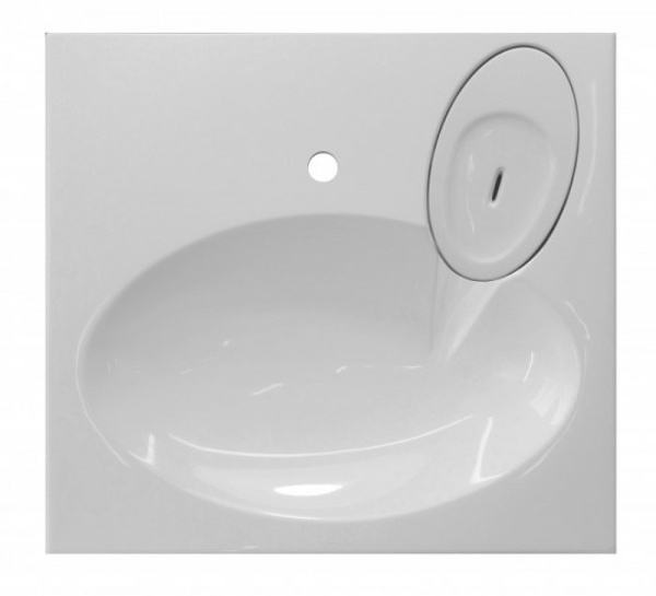 Раковина над стиральной машиной прямоугольная Эстет Lea ФР-00003451 литьевой мрамор цвет белый