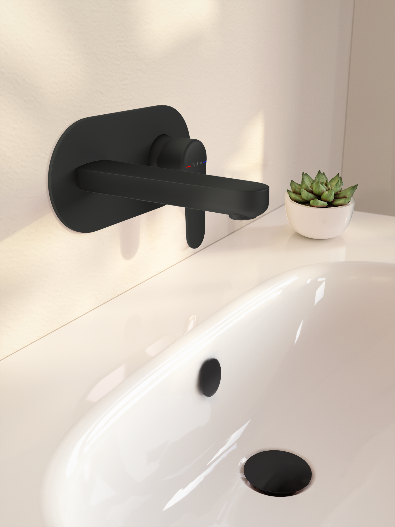 Смеситель для раковины VitrA Root Round A4272136EXP матовый черный